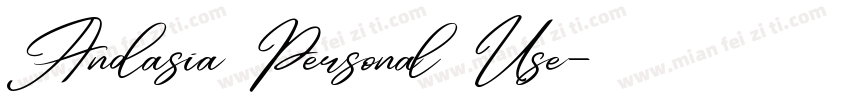 Andasia Personal Use字体转换